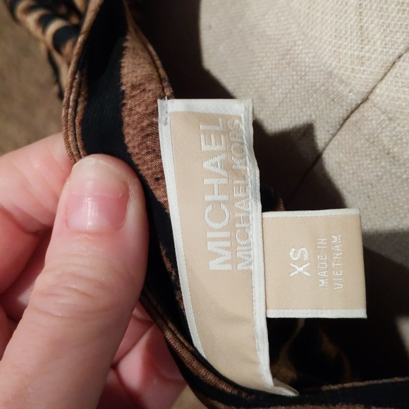 Michael kors long sleeve dress animal print xsmall - Picture 4 of 4